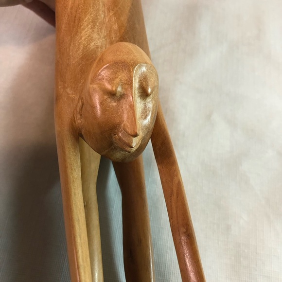 14 Inch Wood Carving Acrobat Man Stretching Holding A Ball - Picture 6 of 15